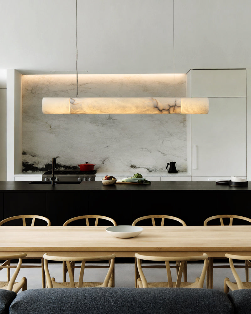 LightsStory Linear Alabaster Pendant Light - Serene White