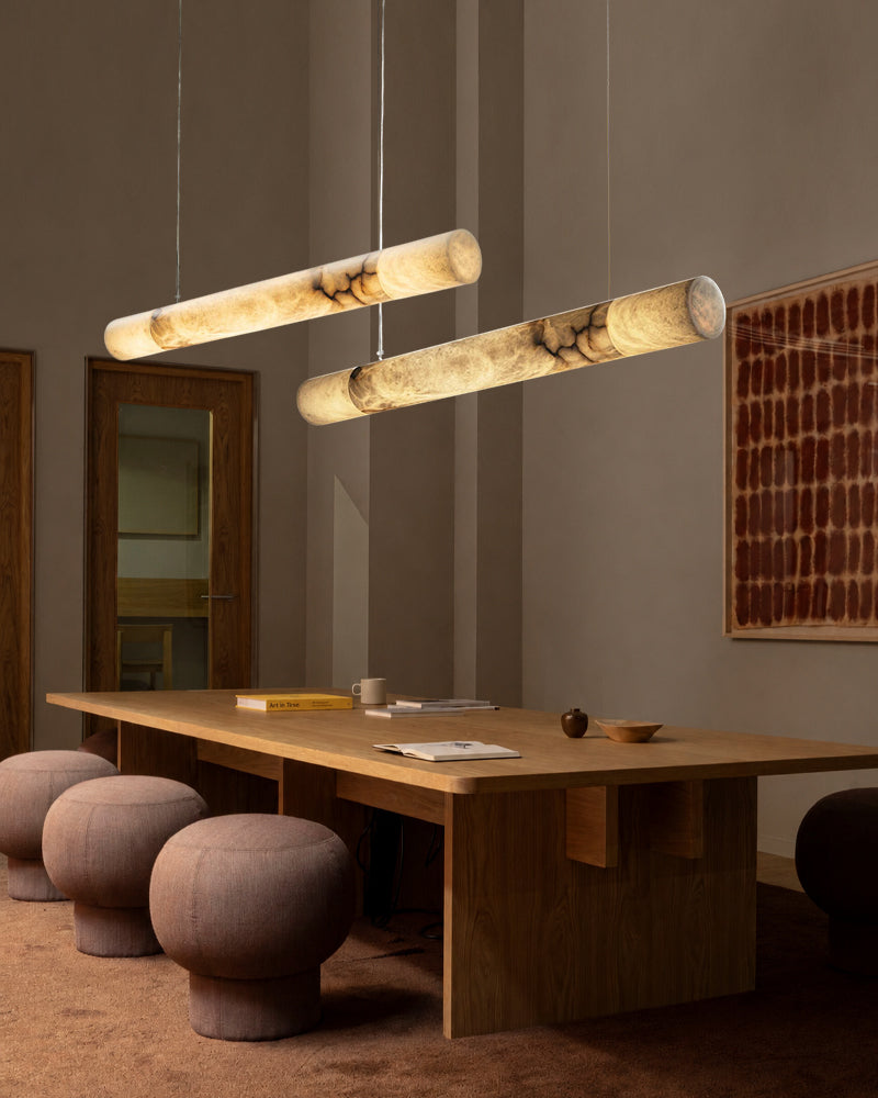 LightsStory Linear Alabaster Pendant Light - Serene White