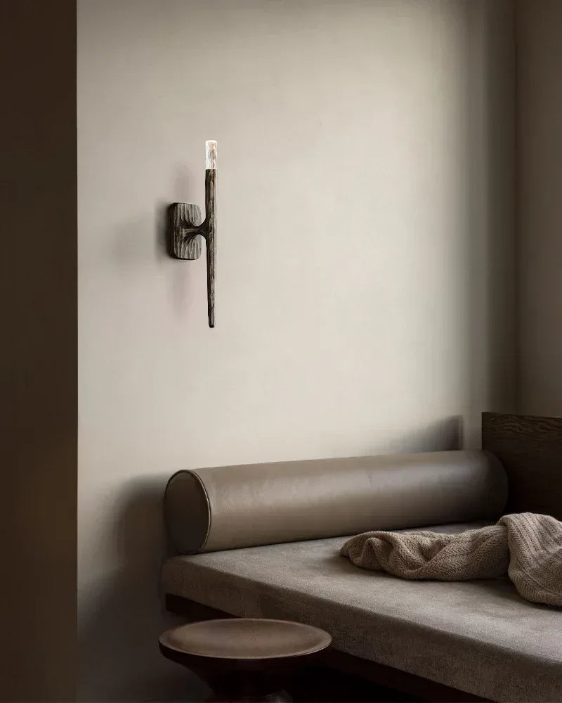 LightsStory Series Geometric Wall Light | Linear Hand-hammered raw metal, Brushed copper or matte black finish for Hallways and Modern Living Spaces American Vintage chandelier lamp