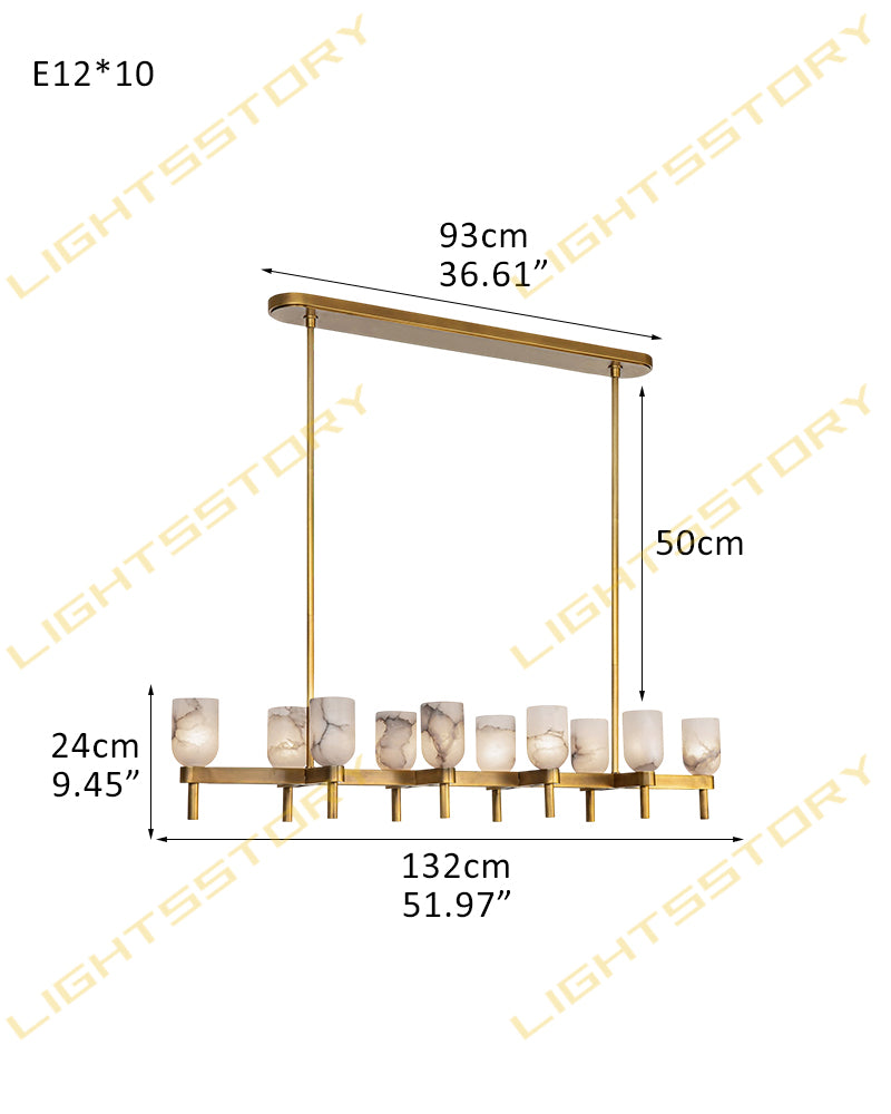 Lucian Alabaster Rectangle Wall Sconce - Serene White - Small