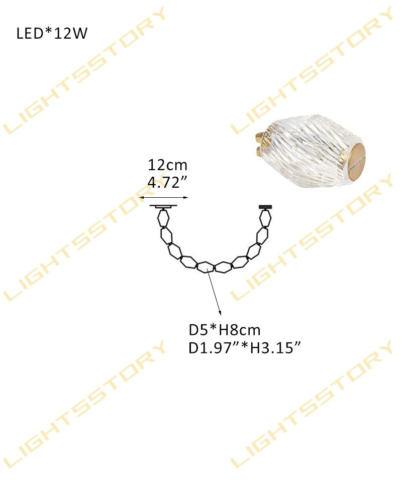 Clairval Glass Bead Rope Hanging Pendant Light - Clear Glass, Lux gold Trim - Lobby, Living Rooms & High Ceilings