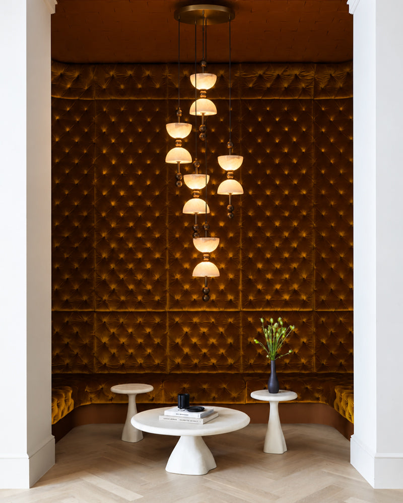 LightsStory Alabaster Bowl Cluster Pendant Light - 1 to 9 Lights