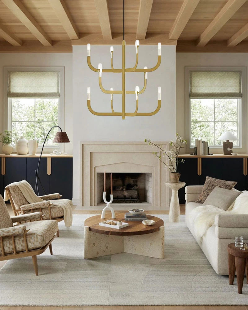 LightsStory Series Candlestick Design Chandelier with LED Lights for Dining rooms and Living Rooms American chandelier