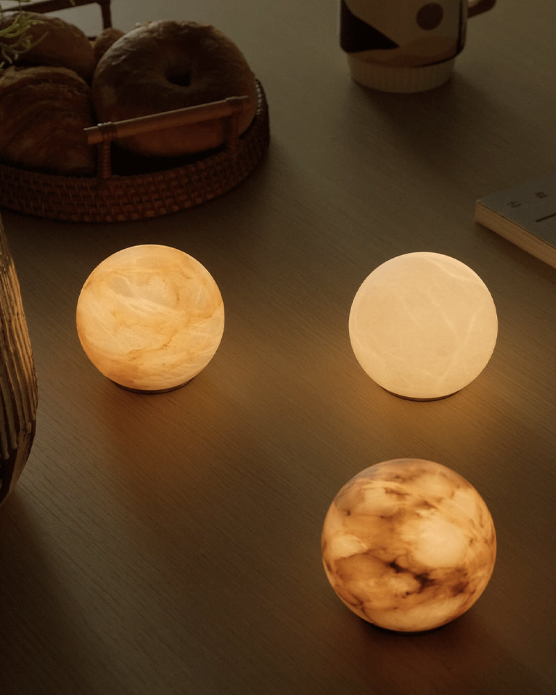 Wireless Alabaster Dimmable Table Lamp - Touch & Remote Control