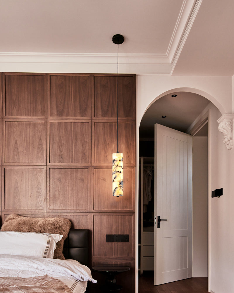 Modern Luxury LED Marble Linear Suspension Light Wide 36" 48" 60" for Kitchen Island Luxury Modern Chandelier