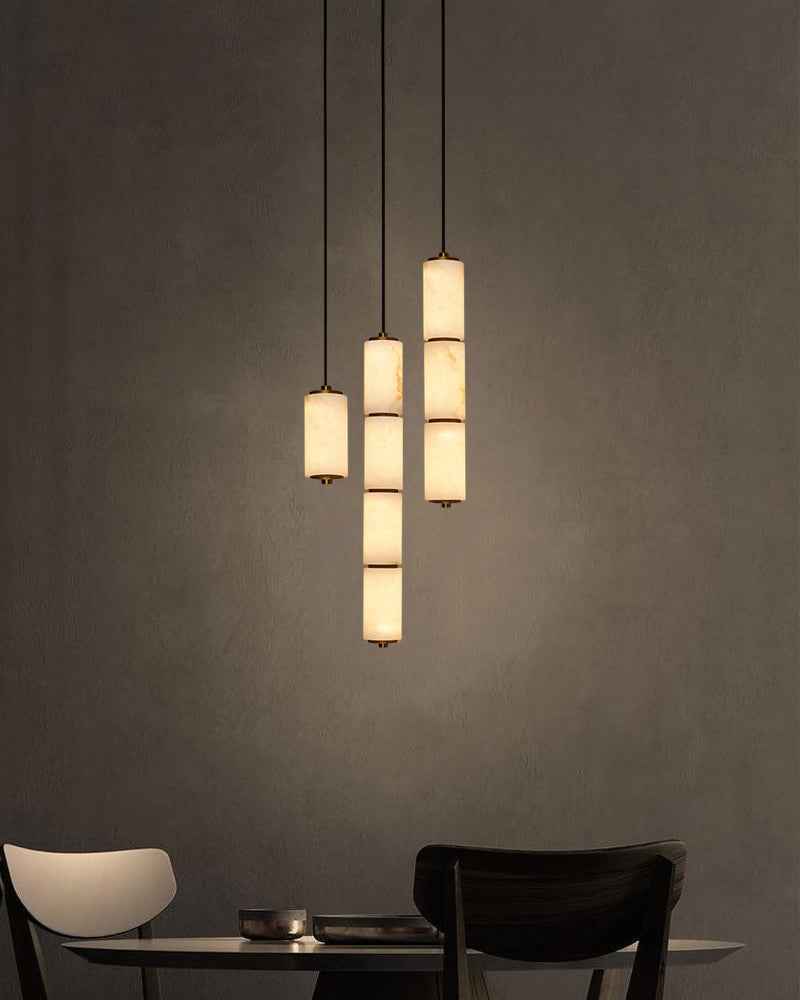 LightsStory Series Linear Chandelier | Natural Handmade Alabaster with Gold Metal Finish for Kitchens Island, Living Rooms and Bedrooms (Copy)
