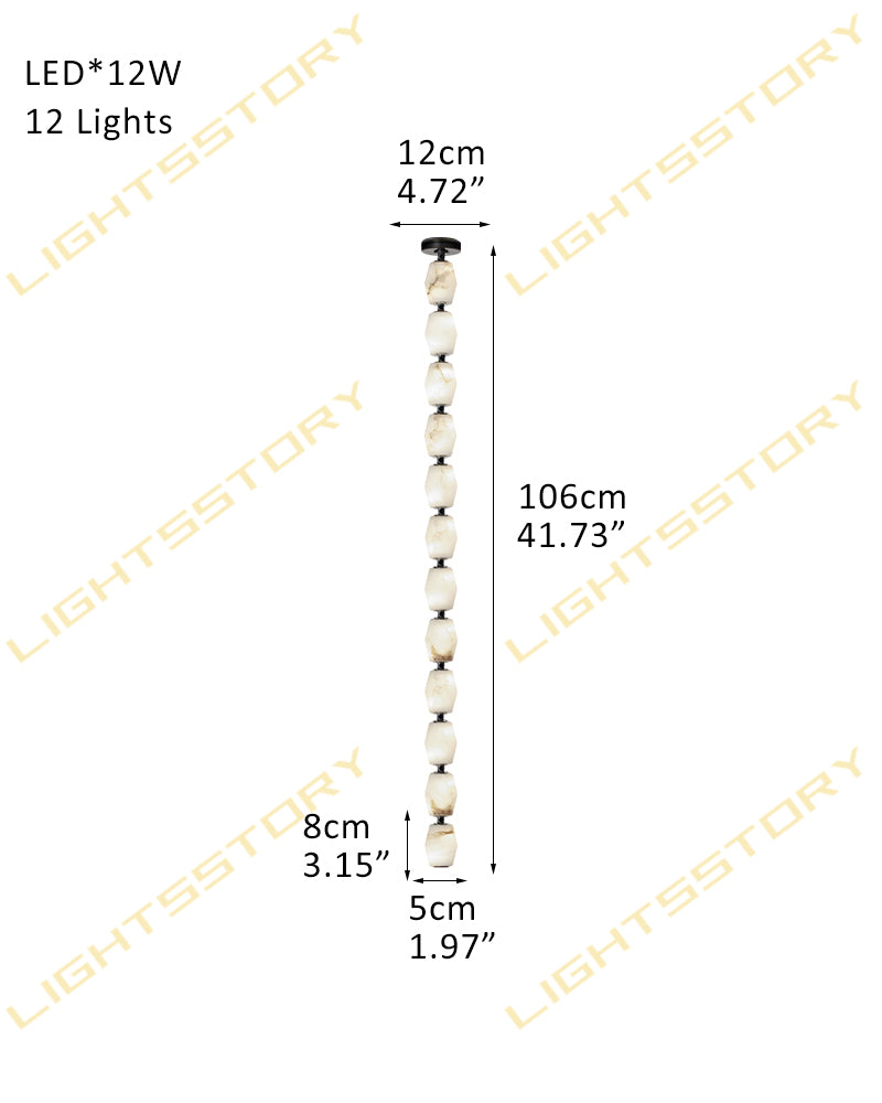 Clairval Series Geometric Chandelier | Linear LED Solid Brass Connectors and Integrated LED Modules, Natural Brass finish for Kitchen Islands and Dining Rooms 12-light-D5*H106CM D1.97"*H41.73" Black American chandelier