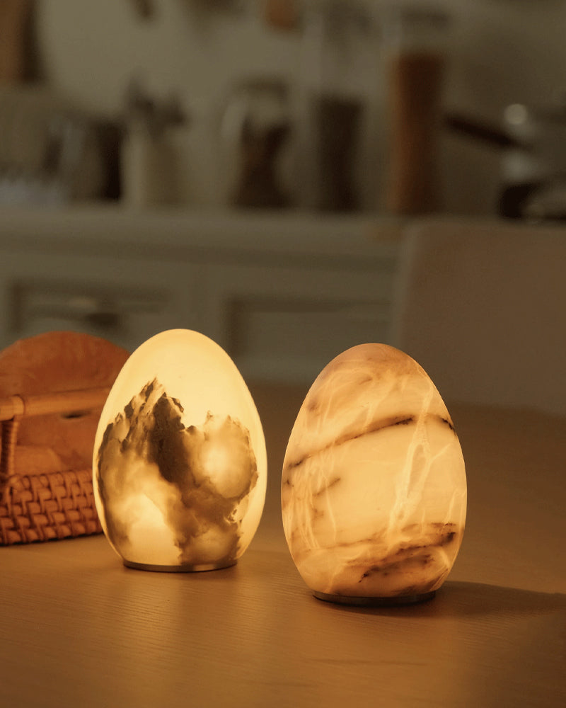 Wireless Alabaster Dimmable Table Lamp - Touch & Remote Control