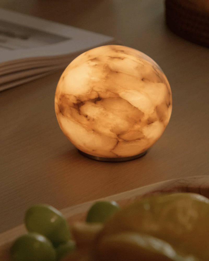 Wireless Alabaster Dimmable Table Lamp - Touch & Remote Control