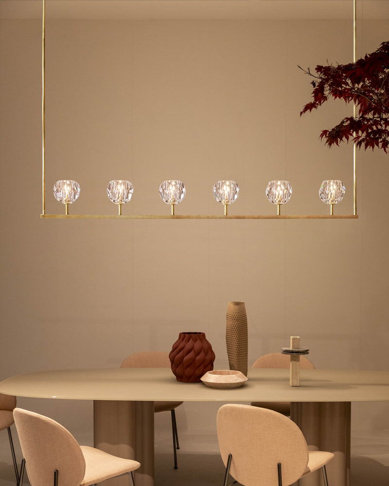 Modern Double Layer Crystal Pendant Lighting with Adjustable Cord for Dining room Modern Pendant lamp
