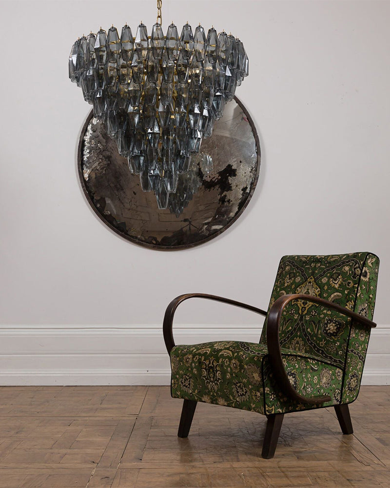 Modern Multi-Layer Murano Colorful Glass Round Chandelier Gold Framework for living room