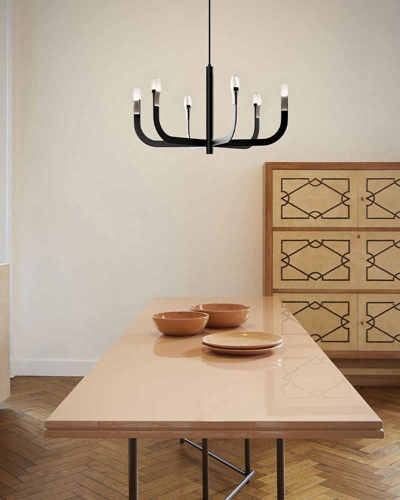 LightsStory Series Candlestick Design Chandelier with LED Lights for Dining rooms and Living Rooms American chandelier