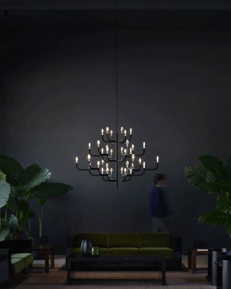 LightsStory Series Candlestick Design Chandelier with LED Lights for Dining rooms and Living Rooms American chandelier