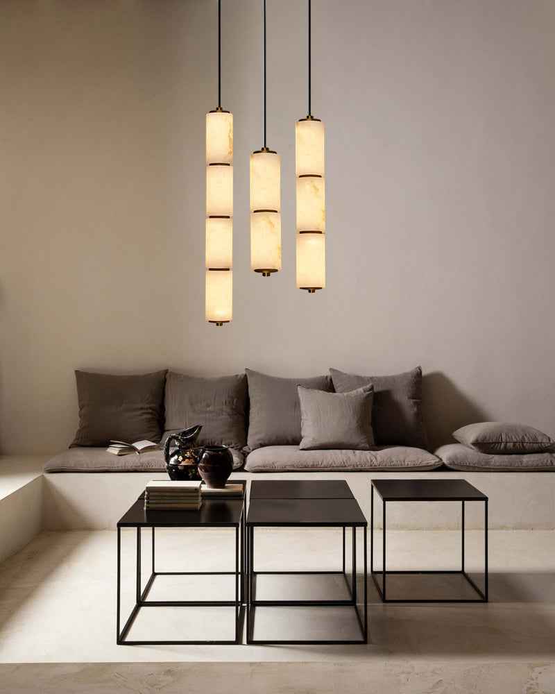 LightsStory Series Linear Chandelier | Natural Handmade Alabaster with Gold Metal Finish for Kitchens Island, Living Rooms and Bedrooms (Copy)