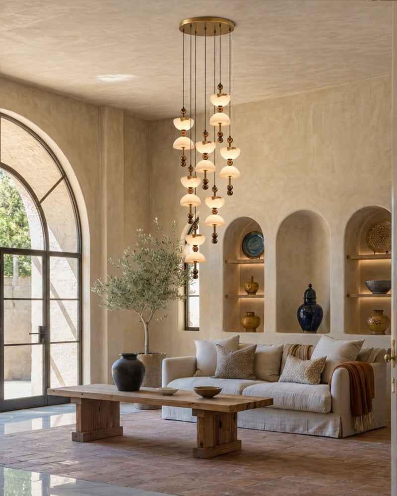 LightsStory Alabaster Bowl  Cluster Pendant Light - 1 to 9 Lights (Copy)