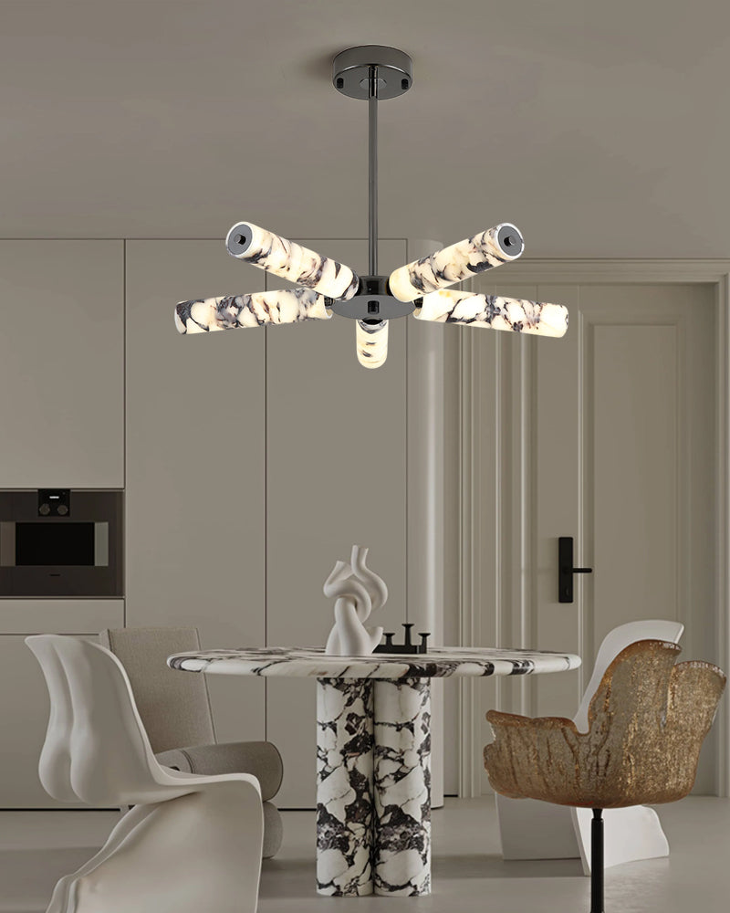 Modern Luxury LED Marble Linear Suspension Light Wide 36" 48" 60" for Kitchen Island Luxury Modern Chandelier