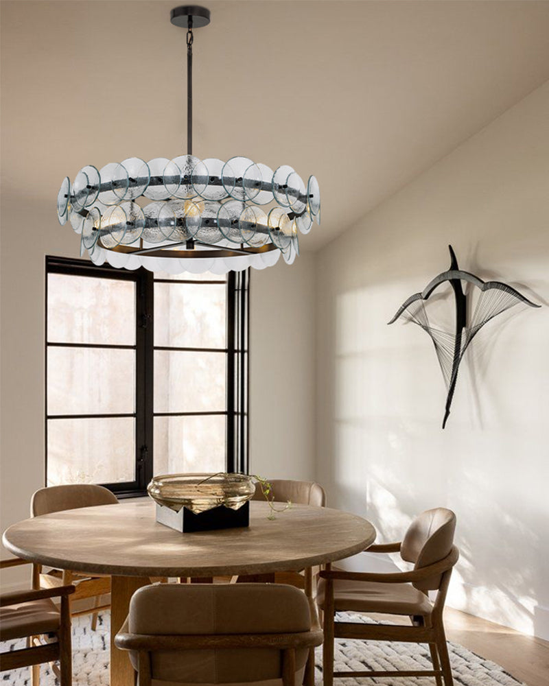 LightsStory Glass Multi-layer Round Chandelier - Art Decor