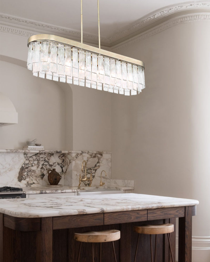 Clear Glass Multi-tier Black/Golden Chandelier Lighting for Living room - Luxury Cirara Collection