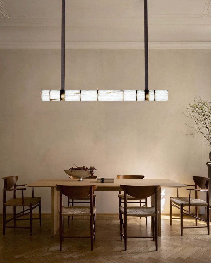 Modern Velathri Alabaster Linear High Standing Floor Lamp for Livring Room Corner Modern Pendant lamp