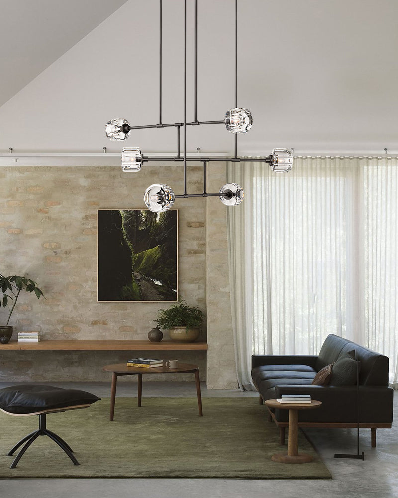 Luxury Large Crystal Chandeliers Round Brass Bronze Light Fixture for Living Room Decoration Lamparas