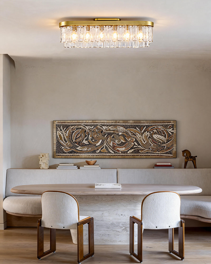 Clear Glass 2-tier Black/Golden Drum Ceiling Light Fixtures for Foyer Entrance - Stunning Cirara Collection