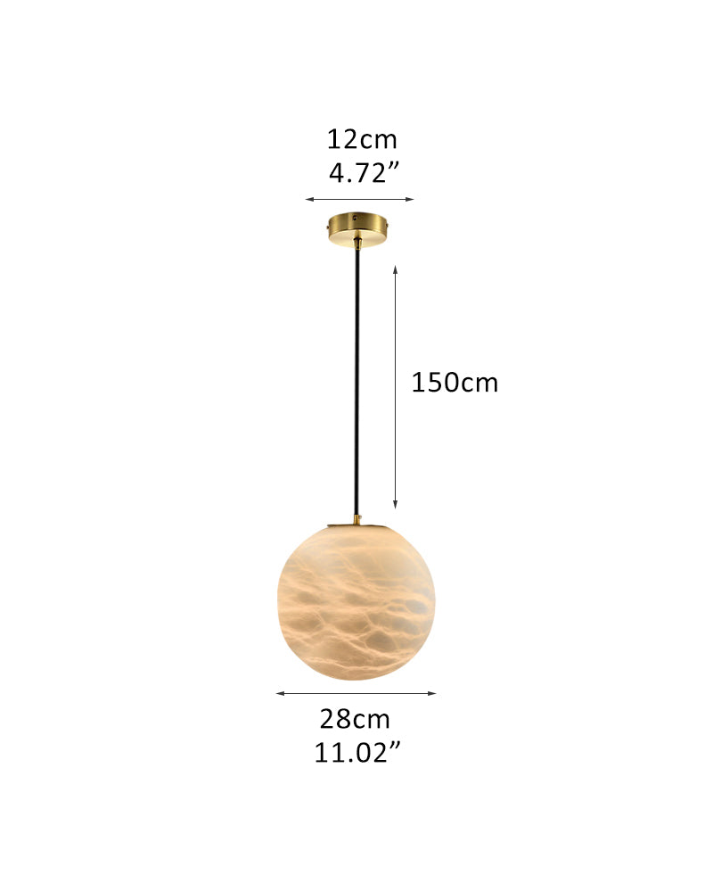 Sculpted Cluster Alabaster Pendant Lamp Collection,9-light, White & Golden Cord 150cm