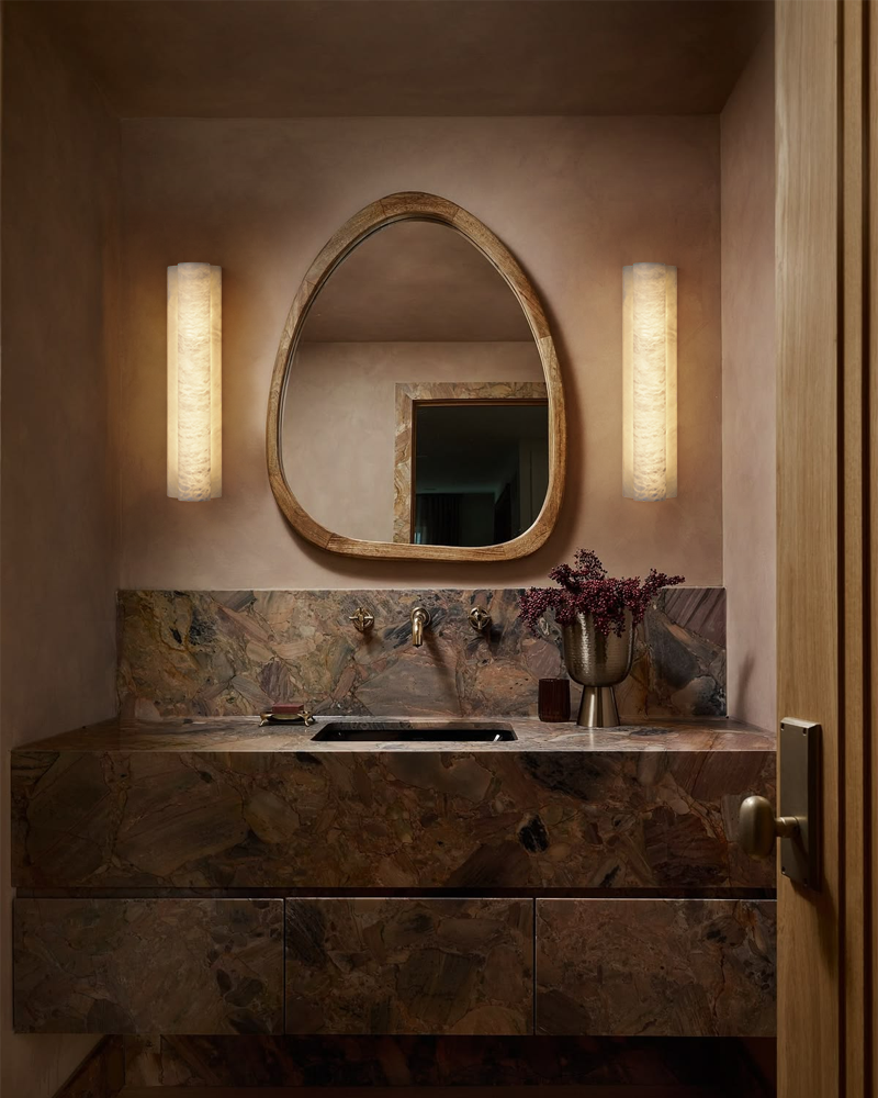 LightsStory Alabaster Linear Wall Sconce - Serene White - Small