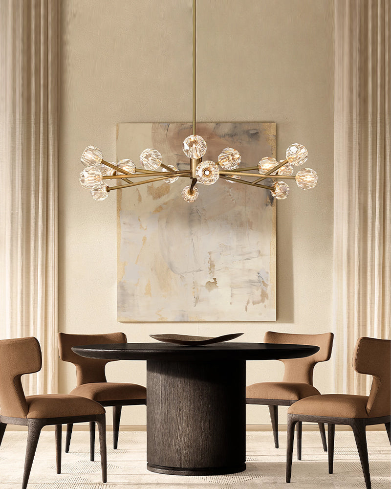 Modern Crystal Pendant Cluster Lighting with Adjustable Cord for Handing Lighting Fixture Modern Pendant lamp