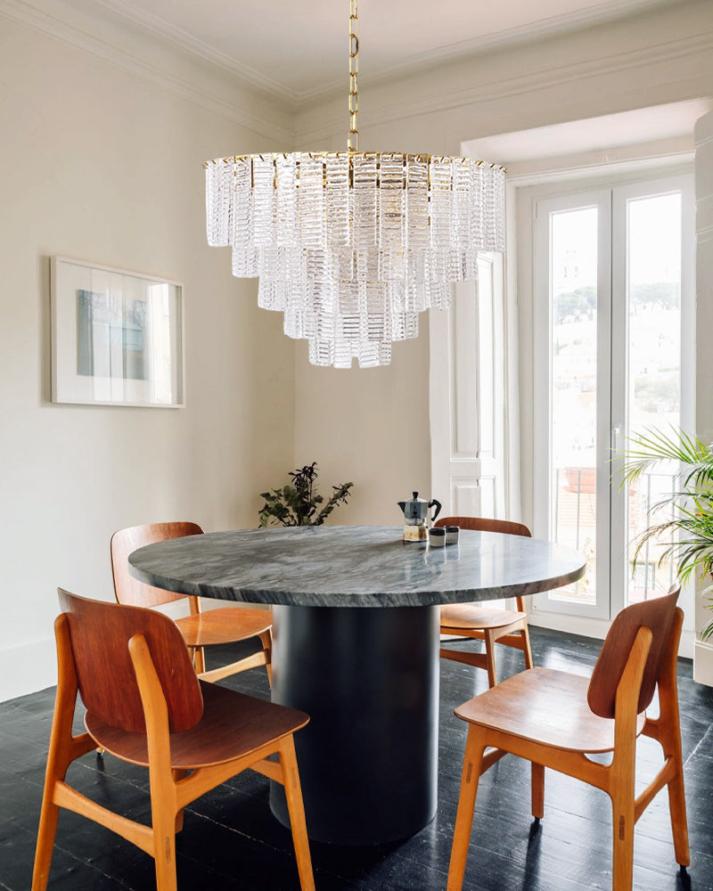 rustic industrial chandelier | Fluted Clear glass sheet