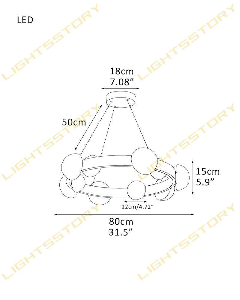 LightsStory Alabaster Round Pendant Light - Natural White Marble