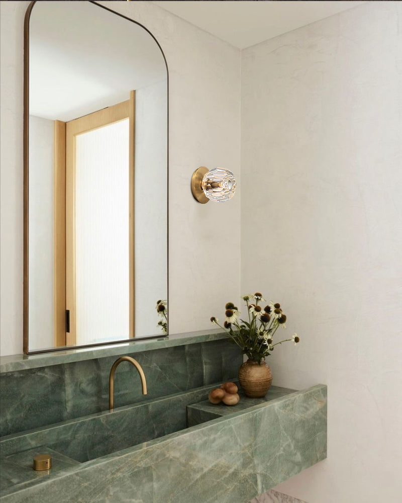 Black/Brass Modern Crystal Ceiling Lighting with Adjustable Cord for Bedroom Hallway Modern Pendant lamp