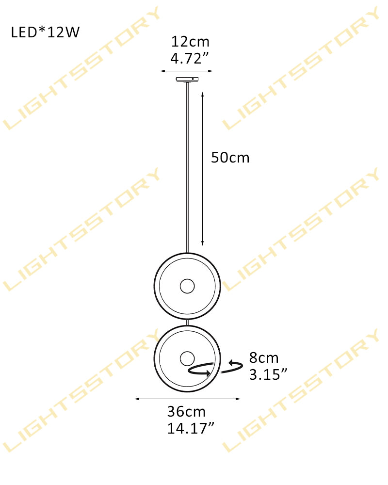 Lausanne Series Geometric Chandelier | Rotatable Alabaster Hand-selected natural alabaster diffusers with sleek metal rods, Sleek metal finish for Kitchen islands, entryways, and dining rooms 2 light-D36*H8CM D14.17"*H3.15" Modern Pendant lamp