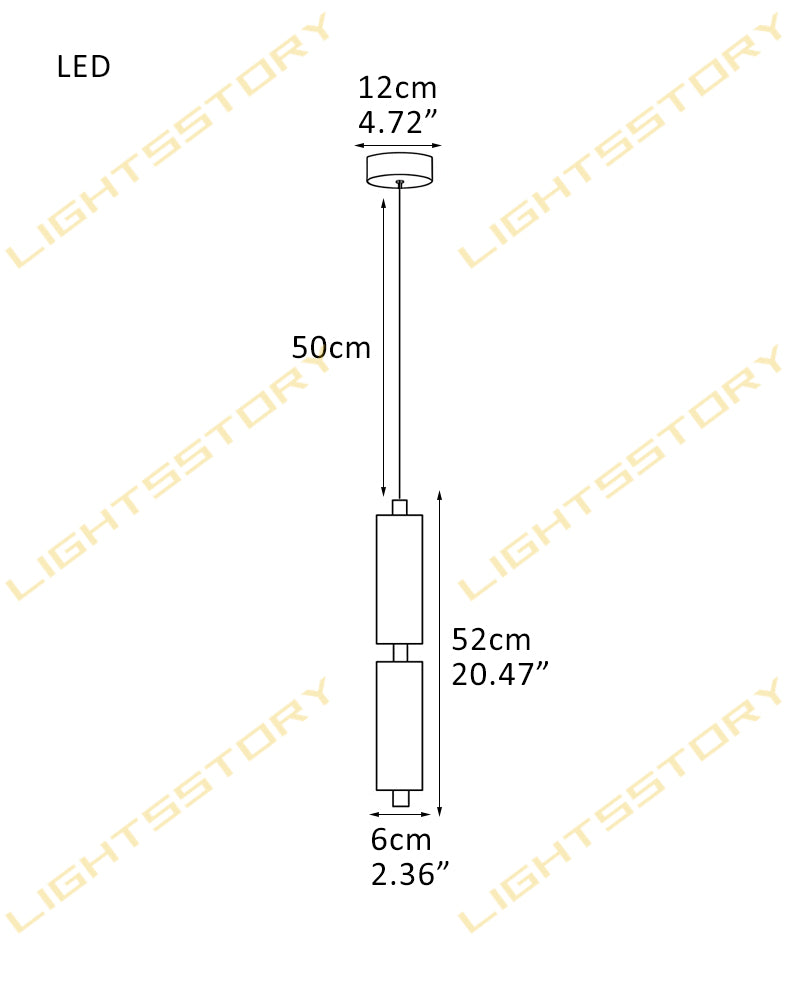 Alabaster cylinder cluster pendant light with two lights, 20.47 inches long and 2.36 inches wide.