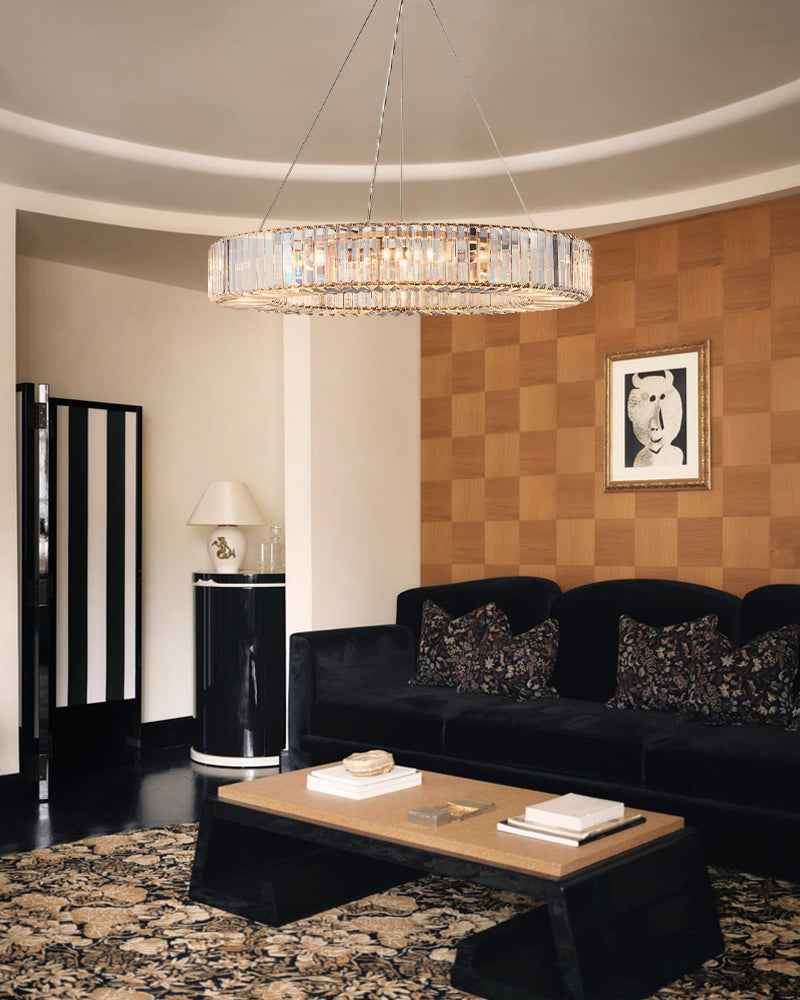 LightsStory K9 Crystal Cylinder Wall Light - Geometric Wall Sconce