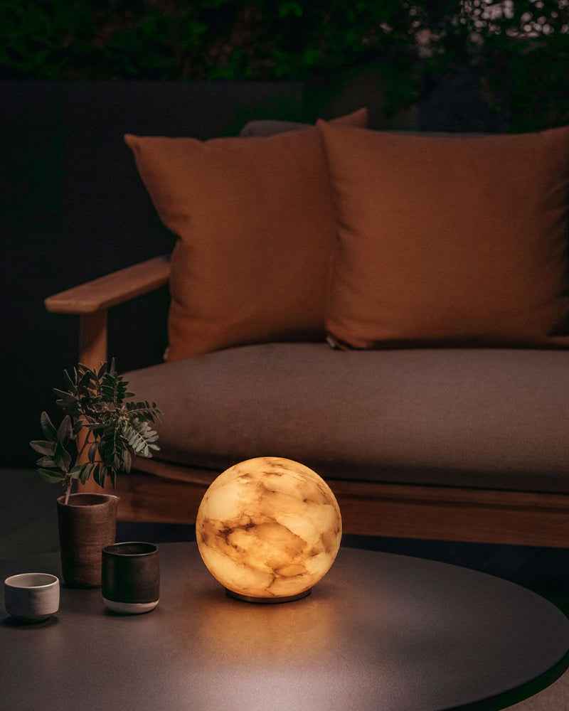 Wireless Alabaster Dimmable Table Lamp - Touch & Remote Control