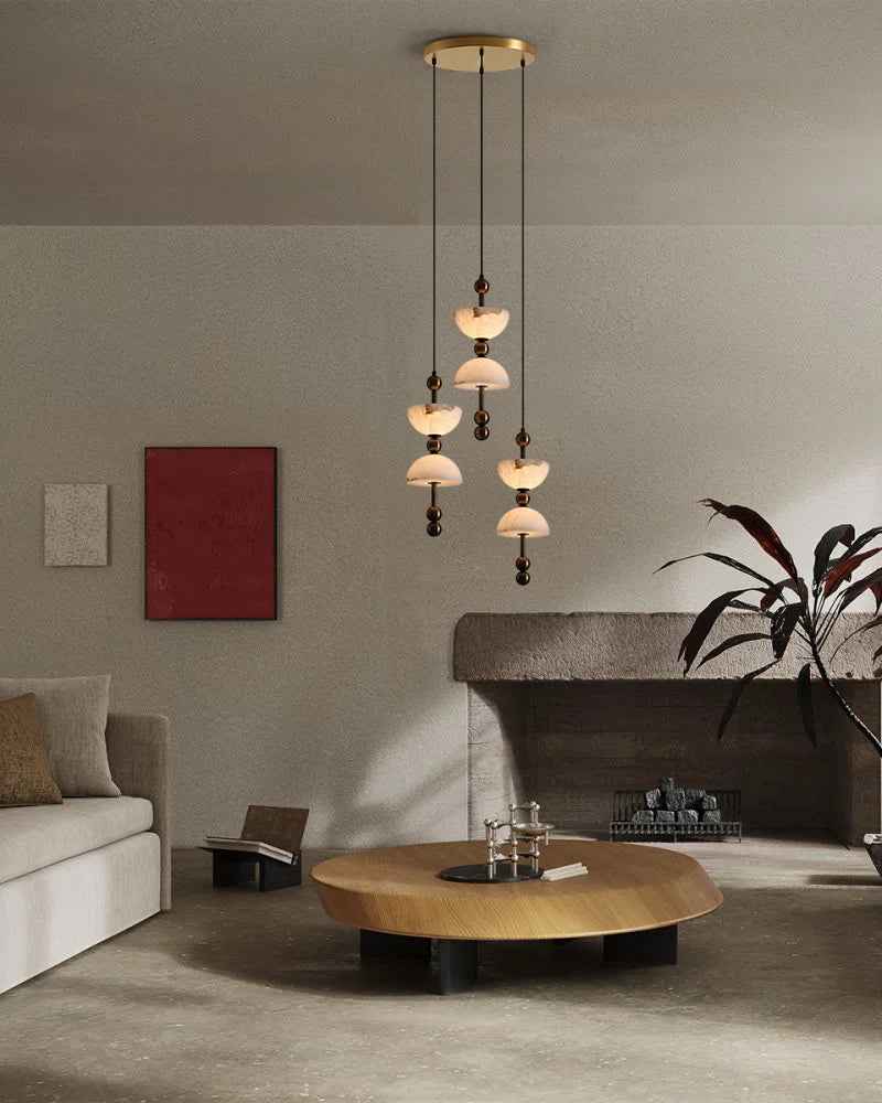 LightsStory Alabaster Bowl  Cluster Pendant Light - 1 to 9 Lights