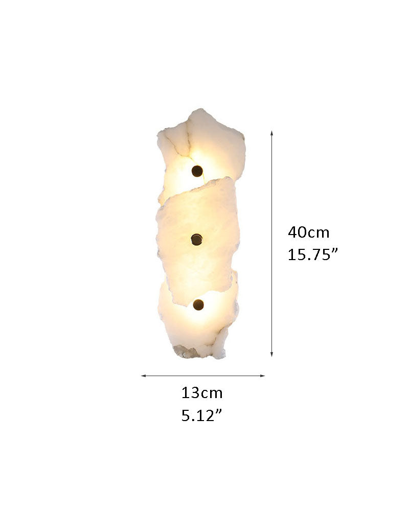 UP and Down 2-light Alabaster long wall light fixtures for corridor, bedside, reading