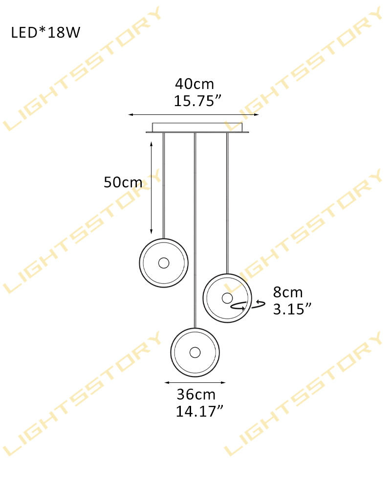 Lausanne Series Geometric Chandelier | Rotatable Alabaster Hand-selected natural alabaster diffusers with sleek metal rods, Sleek metal finish for Kitchen islands, entryways, and dining rooms 3 light-D36*H8CM D14.17"*H3.15"-L Modern Pendant lamp