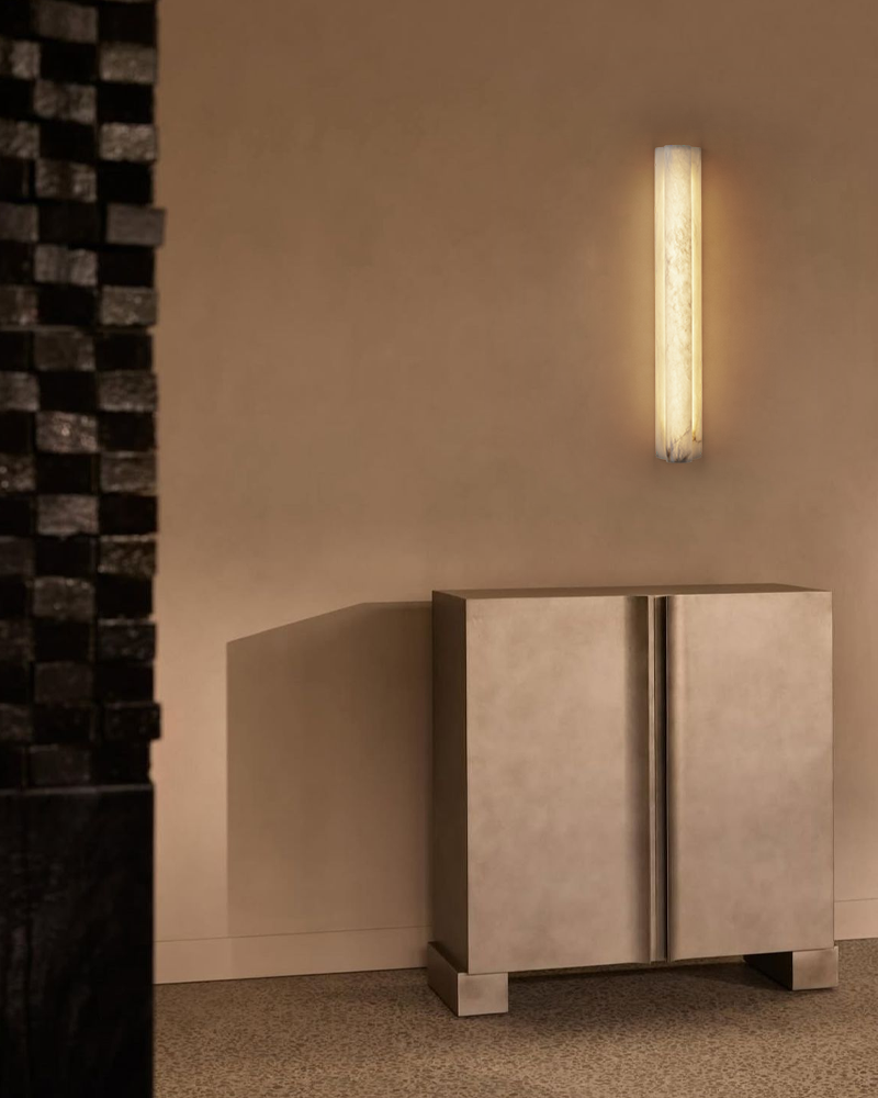 LightsStory Alabaster Linear Wall Sconce - Serene White - Small
