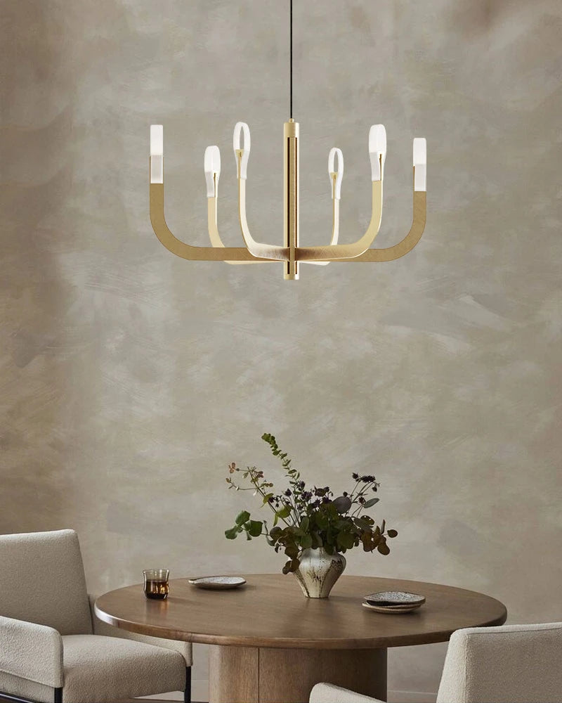 Retro Candlestick Design Chandelier with LED lighting for Dining rooms and living Rooms American chandelier