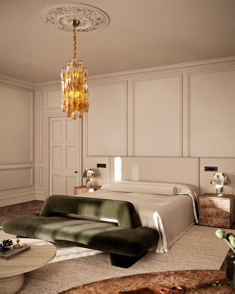 6 lights Hand-blown Murano Colorful Glass Interior Small Pendant Lights Wide 12" Height 24" Modern Pendant lamp