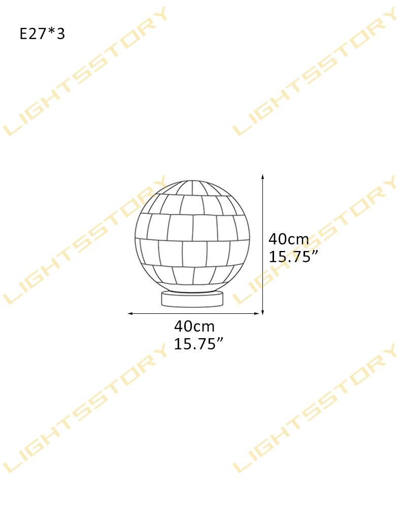 Alabaster Sphere Globe Orb Table Lamp - Handmade Nature Stone - Bedroom & Living Room