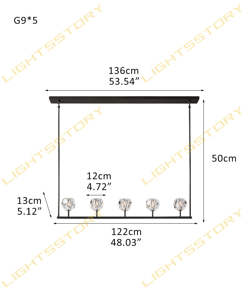 Modern Double Layer Crystal Pendant Lighting with Adjustable Cord for Dining room Modern Pendant lamp