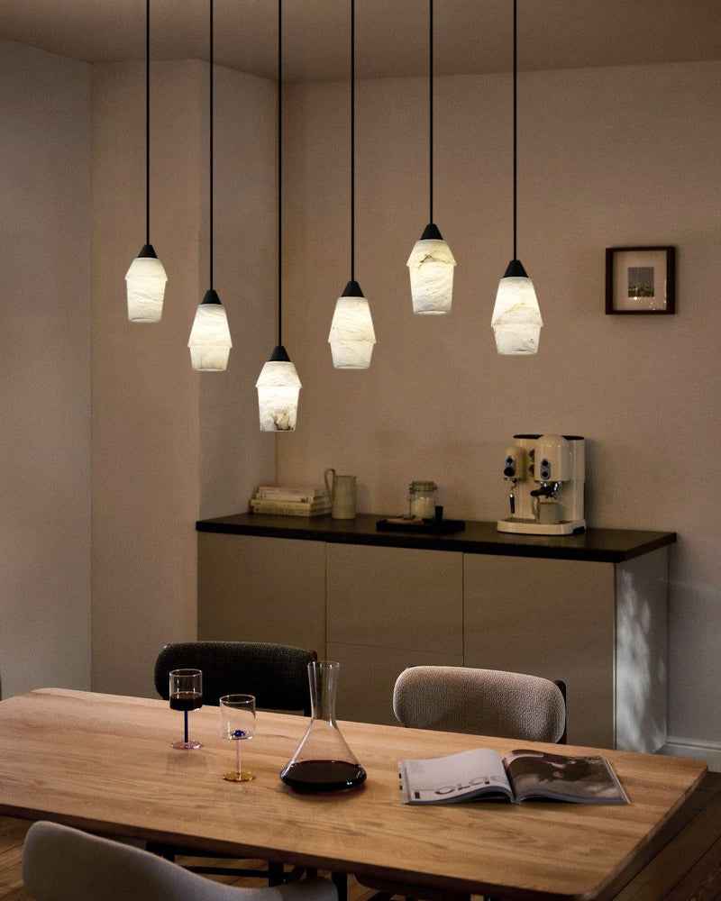 LightsStory Ethereal Cluster Pendants Light - Spanish Alabaster Stone
