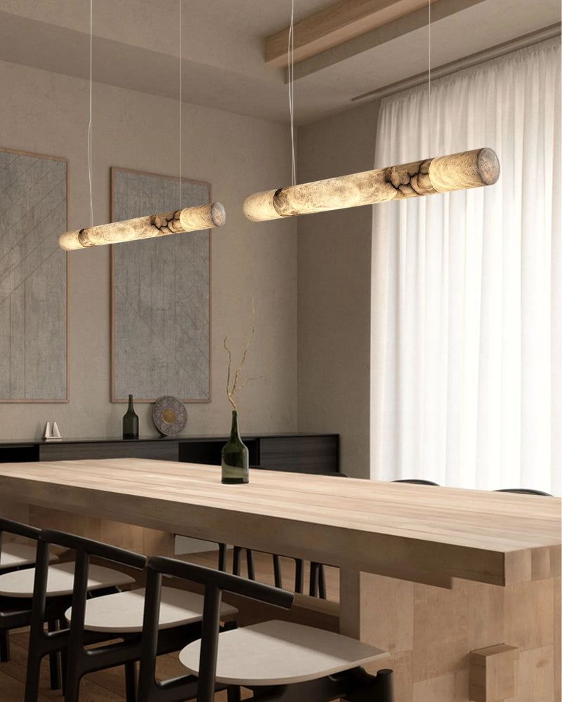 long marble ceiling pendant light