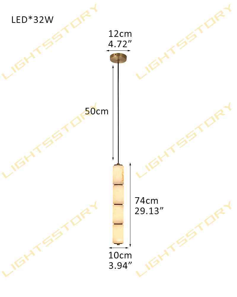 LightsStory Series Linear Chandelier | Natural Handmade Alabaster with Gold Metal Finish for Kitchens Island, Living Rooms and Bedrooms (Copy)