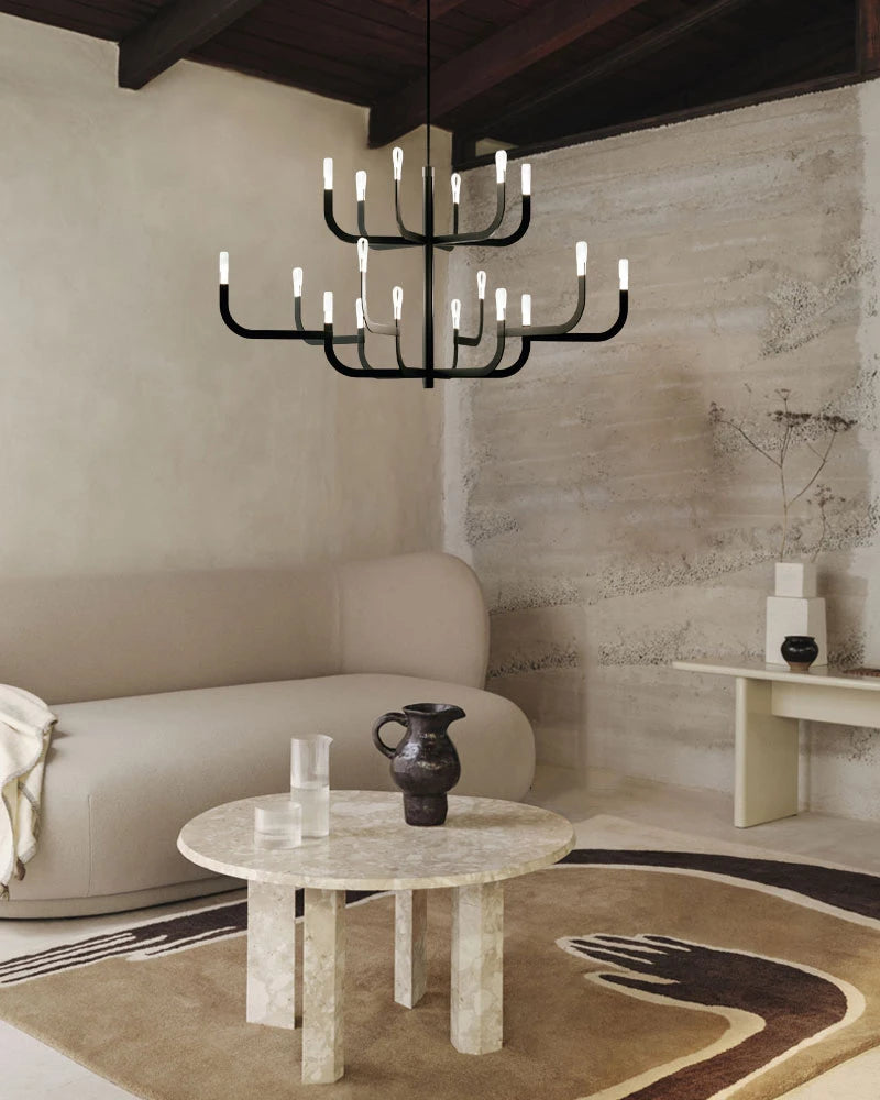 LightsStory Series Candlestick Design Chandelier with LED Lights for Dining rooms and Living Rooms American chandelier