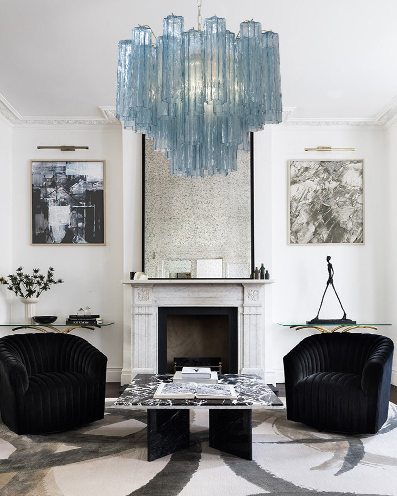 glass chandelier dining room
