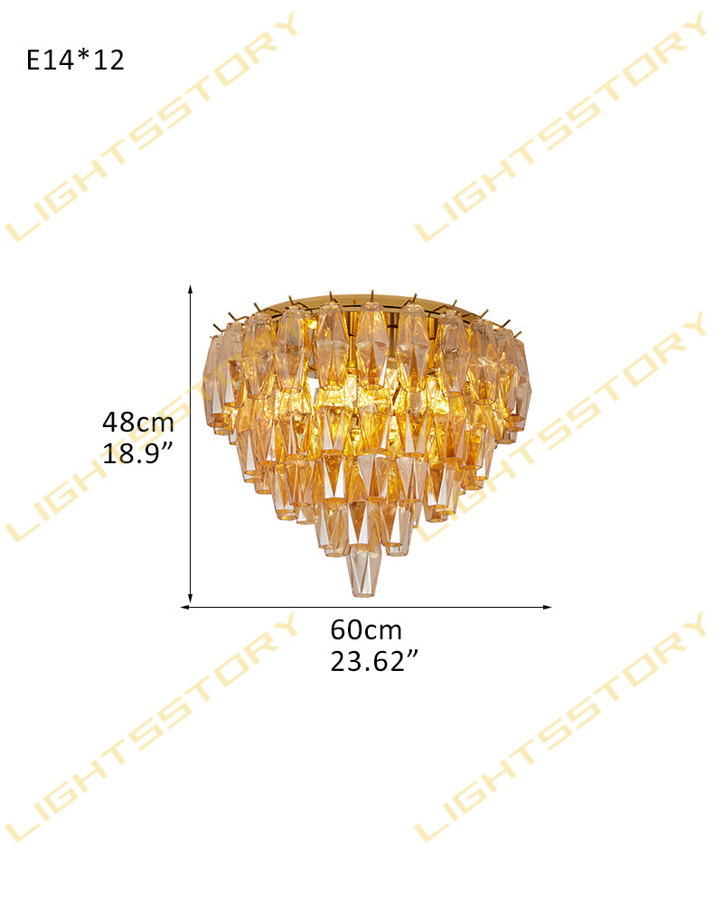 LightsStory Murano Glass Round Ceiling Light - Statement - LightsStory Chandeliers & Crystal Lighting - USA