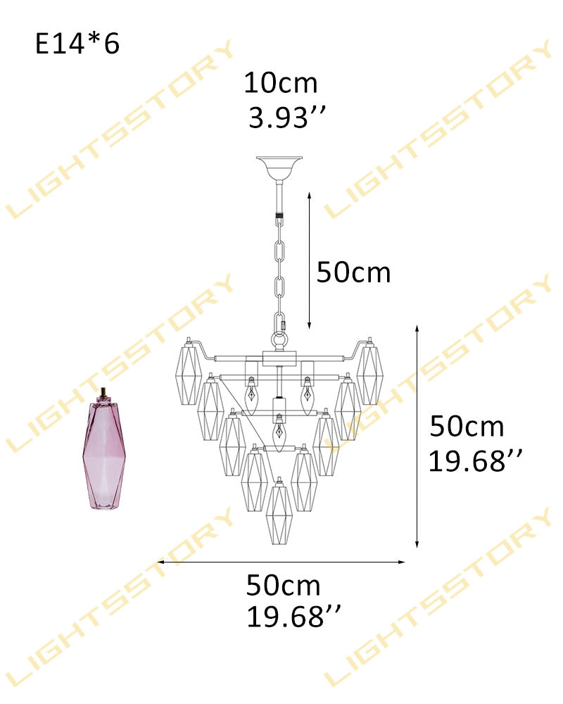 Modern Multi-Layer Murano Colorful Glass Round Chandelier Gold Framework for living room